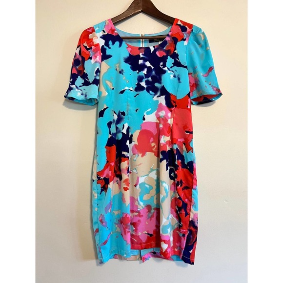 Blue Multi Color Dress - Picture 1 of 4